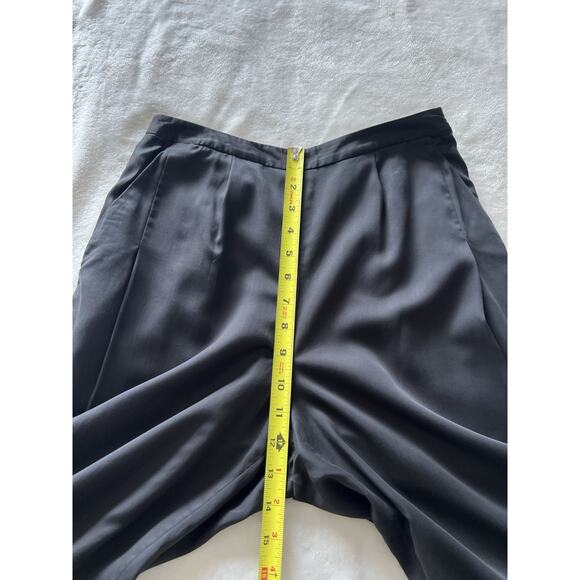 Grana Pants Womens Size XS TENCEL SPLIT FRONT CULOTTE Wide Leg Black Pockets - Picture 10 of 11